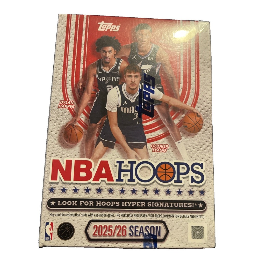 Topps NBA Hoops 2025/26 Sealed Blaster Box 56 Cards Basketball